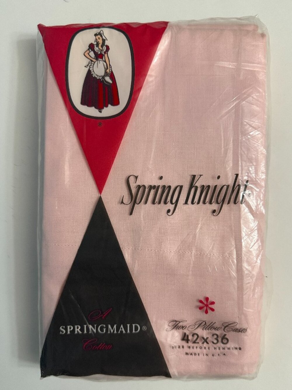 Springmaid Spring Knight Vintage Cotton Pillowcases Made in USA